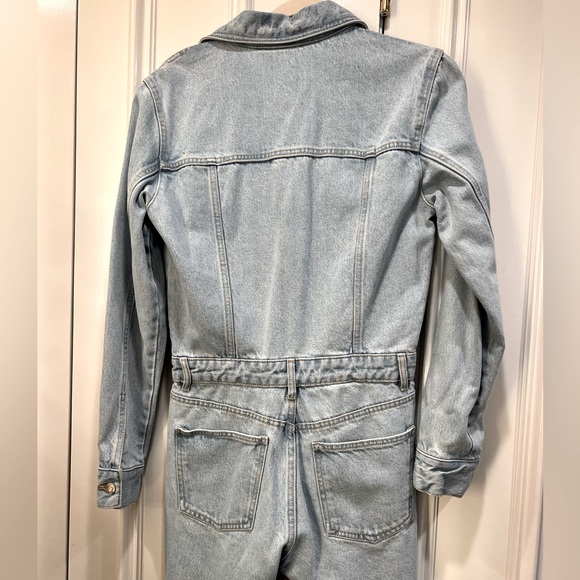 Zara Bermuda Jean Romper New with Tags Size S - Picture 3 of 5